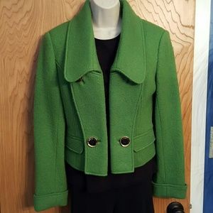 Wool green blazer.